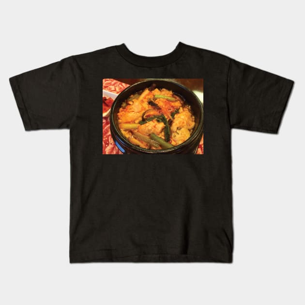 Soondubu Jjigae Korean Spicy Tofu Stew Kids T-Shirt by DPattonPD